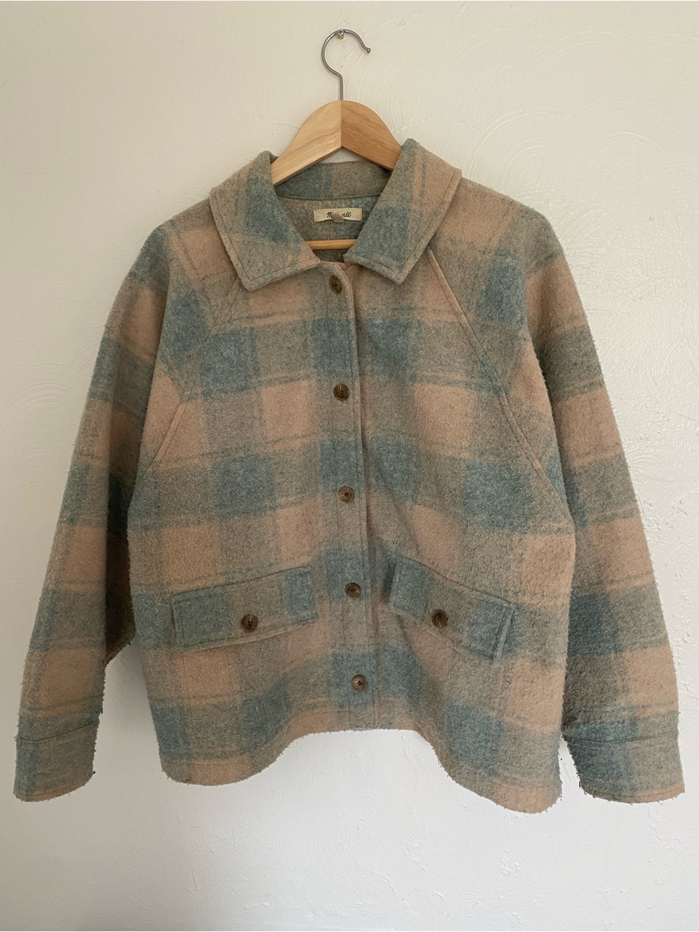 Madewell Brushed Jacquard Shirt Jacket in Plaid— Well Loved Condition